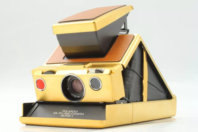 "Mint " Polaroid SX-70 Land Camera Alpha 1 Gold From JAPAN #3043