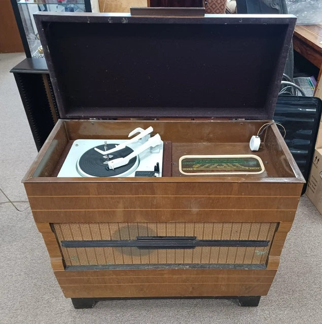 GARRARD & PORTADYNE Radiogram With Turntable & Tuner Vintage Collect ...