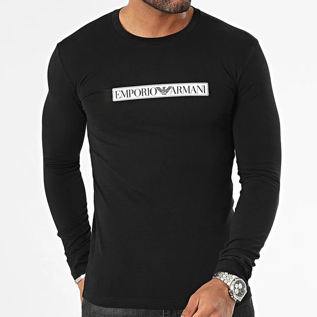 T-shirt Kaporal Homme Col V Manches Longues Blanc Imprimé - Taille XL Neuf Avec étiquette