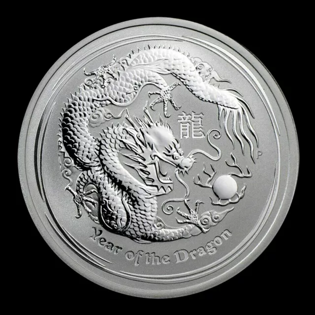 2012 1/2 oz Silver Australian Lunar Year of the Dragon BU Coin from Mint Roll