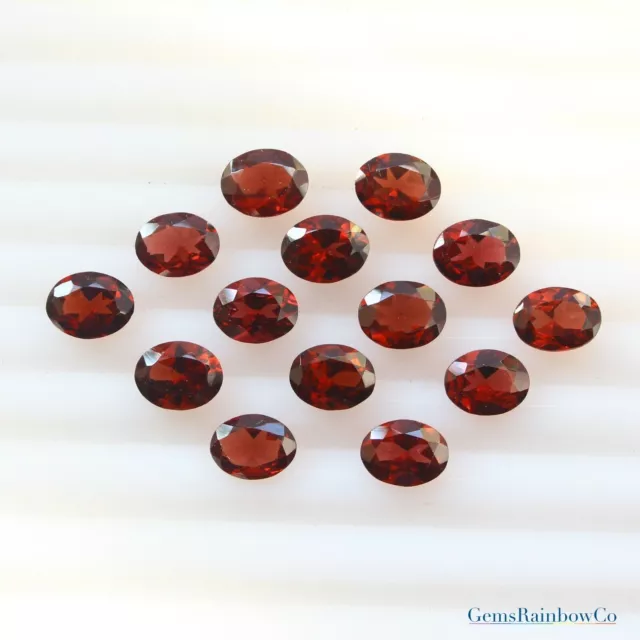 Natürliche rote Granat-Ovale, facettiert, 5 x 3 mm bis 9 x 7 mm, loser...