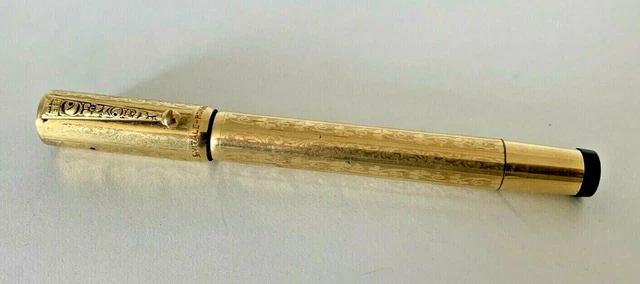 Stylo Plume Ancien En Or 18k – Marque Zénith – Modèle Rentrant Safety Fountain Pen – Début XXe Siècle – Occasion