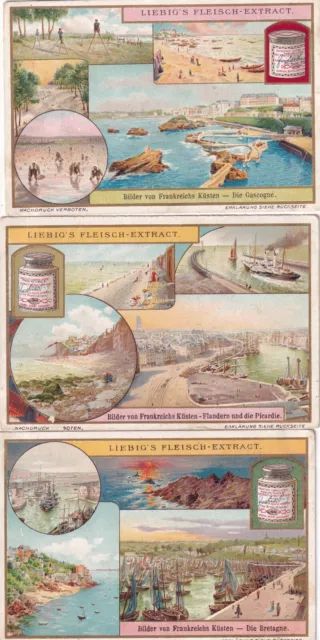 Liebig S953 6 cards The French Coastline (pub.Antwerp lang.German ) (1909)