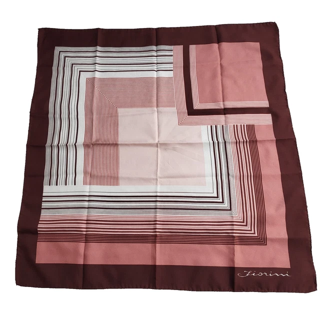 Foulard Carré En Soie Leonardi - Multicouleur Fleuri - Occasion Bel État