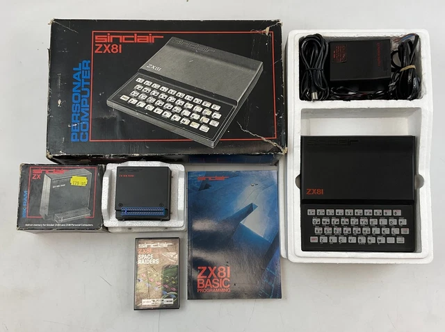 SINCLAIR ZX81 VINTAGE Personal Computer With Accessories and Box ...