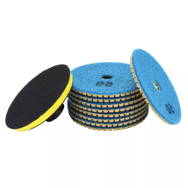 10pcs 4" 100mm Diamond Wet Polishing Pad Disc Grit 50 for Concrete Marble