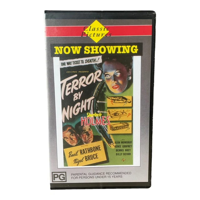 Terror by Night Sherlock Holmes VHS - GC/Classic Pictures/AUS/PG/Vintage 🐙