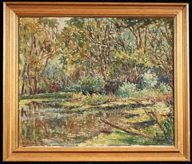 Fernand Laval (1886-1966) Signed French Post Impressionist Oil - Autumn Forest