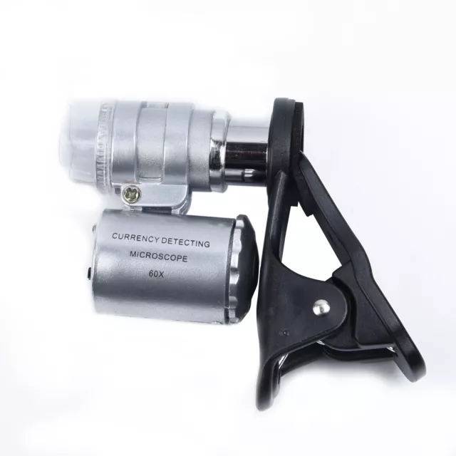 Smartphone Microscope Loupe Objectif Caméra Brillant Réglable Métal Argent