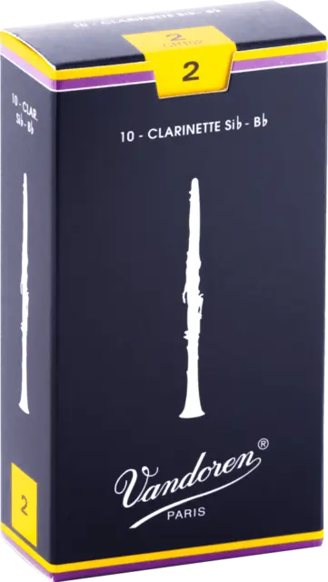 Anches Vandoren clarinette - boite de 10 - Force 2 NEUF