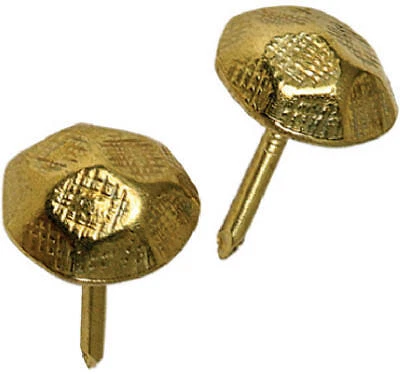 122691 Upholstery Nails, Hammered-Head, Brass, 25-Pk. - Quantity 6