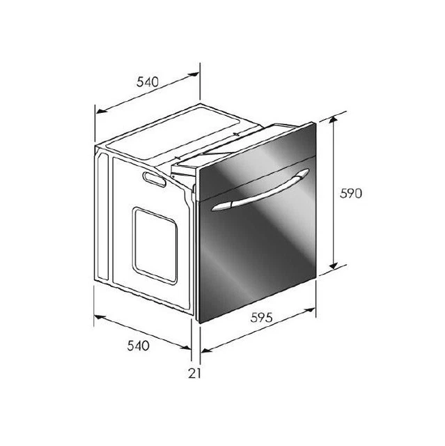 Forno Incasso 60Cm Bianco Elettrico Ventilato 9 Funzioni 60Lt Mod.quadro Elleci 2