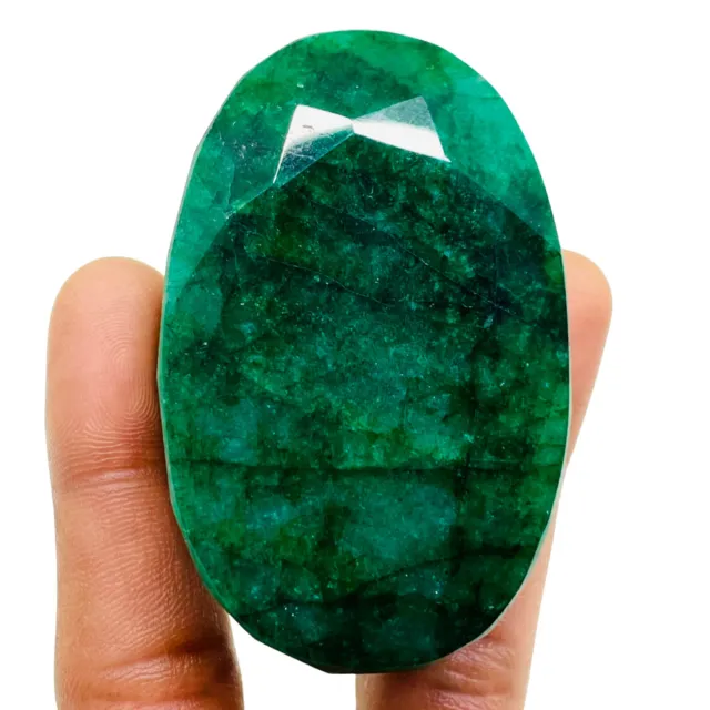725 Cts Certified Natural Emerald Stunning Green Huge Oval Cut Loose Gemstone