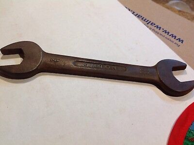 Vintage ~ Fulton Wrench ~ Forged In Usa 7/8" ~ 25/32" Double Open End Wrench Vgc