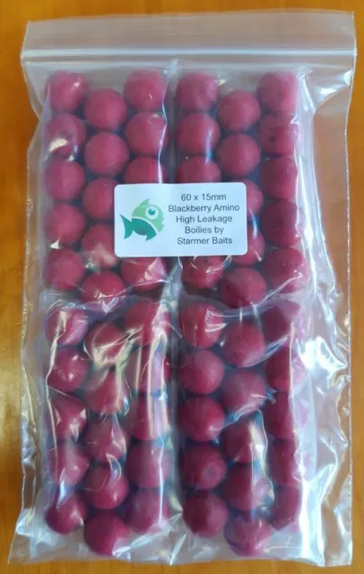 60 X 15MM Honey Nut High Leakage Boilies by Starmer Baits £2.79 - PicClick  UK