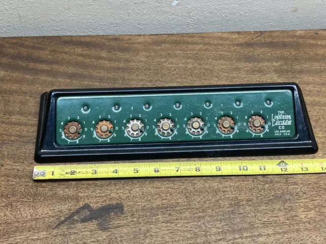 VINTAGE LIGHTNING ADDING Machine Mechanical Calculator W/Bakelite ...