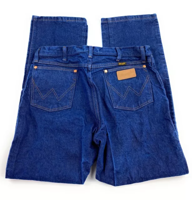 WRANGLER MEN'S 13MWZ Cowboy Cut Original Fit Rigid Blue Jeans 35x30 ...