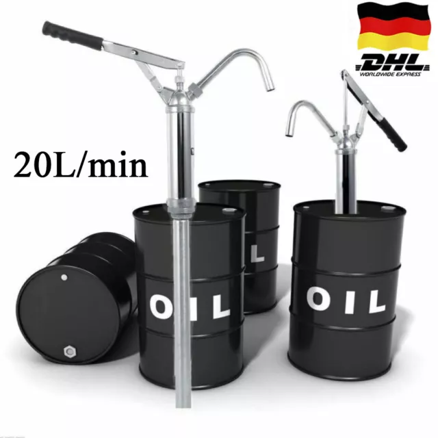 FASSPUMP FÜR 60 200 Liter Fässer Hand Hebel Pumpe Ölfasspumpe Ölpumpe  Handpumpe EUR 20,99 - PicClick DE