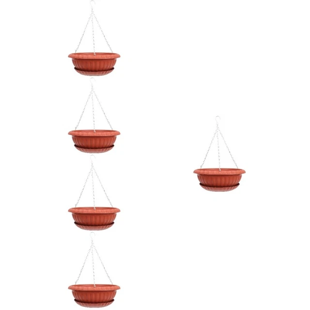 5 ensembles home home decor paniers de pots en plastique pour extérieur balcon j