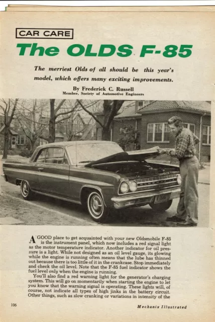 1963 Article on 1963/1964 Oldsmobile Olds F-85 F85 Cutlass Jetfire 