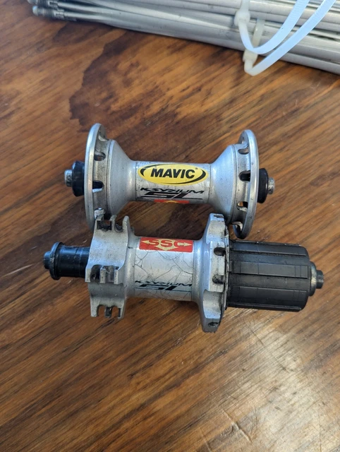 Mavic Ksyrium SL SSC Front and Rear Hub including all front hub spokes Mavic Ksyrium SL SSC Front and Rear Hub including all front hub spokes