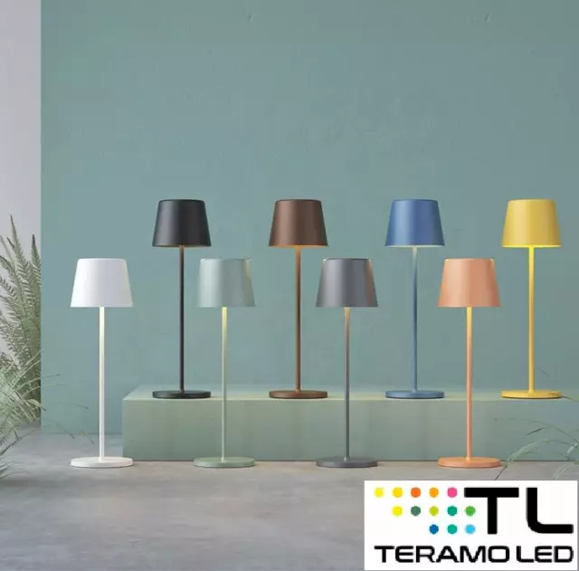 Lampada Da Tavolo Led Ricaricabile Touch Poldina Luce Calda Naturale Fredda