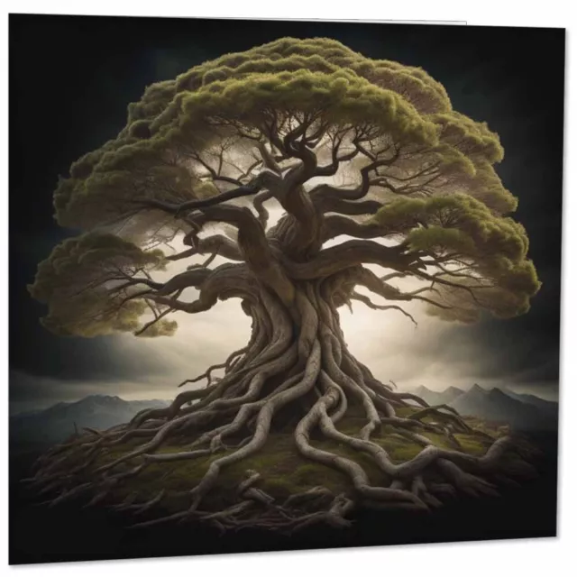 Yggdrasil Greeting Card Tree of Life Card Beautiful Nature Card 145mm x 145mm