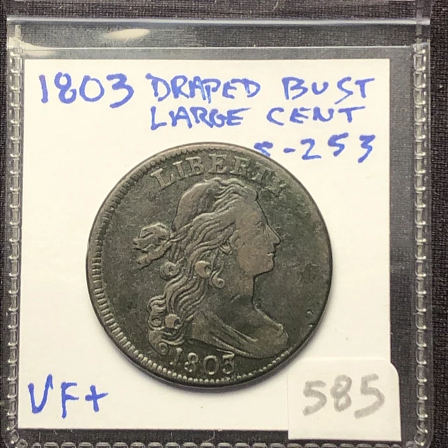 1803 S-253 R-2 Sm Date, Sm Fraction Draped Bust Large Cent Coin 1c