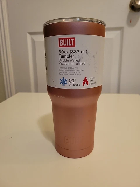 BUILT Double Wall Stainless Steel Vacuum Insulated Tumbler 30 Oz - Rose Gold