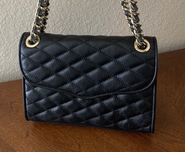 Rebecca Minkoff Mini Black Quilted Leather Affair Cross Body Purse