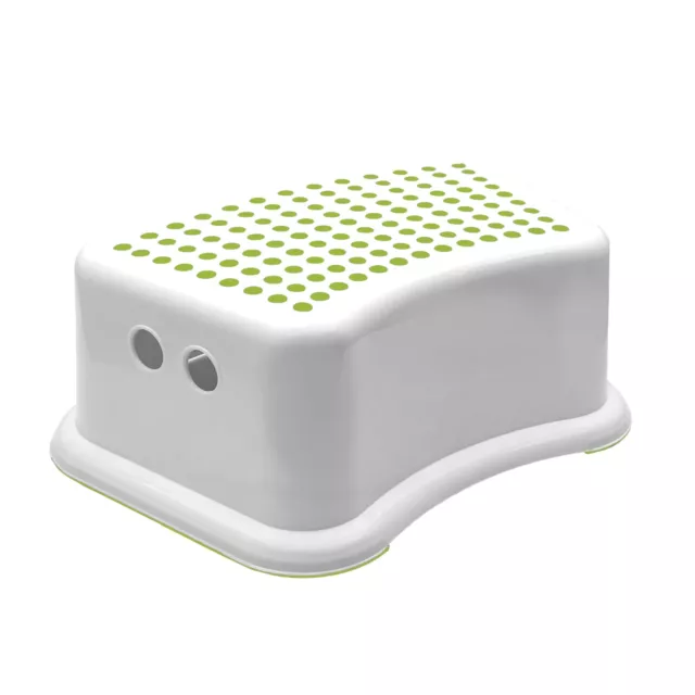 Toddler Foot Step Stool Non Slip Toilet Potty Training Child Kids White Green