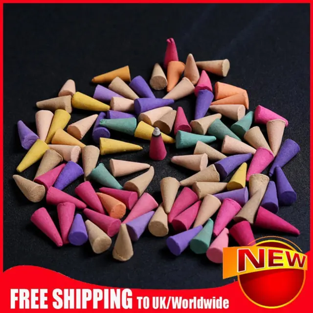 60Pcs Fragrance Incense Cones Anxiety Relief Convenient for Living Room Bedroom