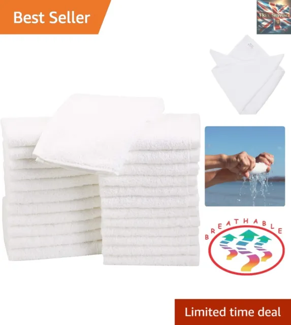Pack of 12 Washable Baby Nappies - 100% Cotton - Absorbent & Soft - White