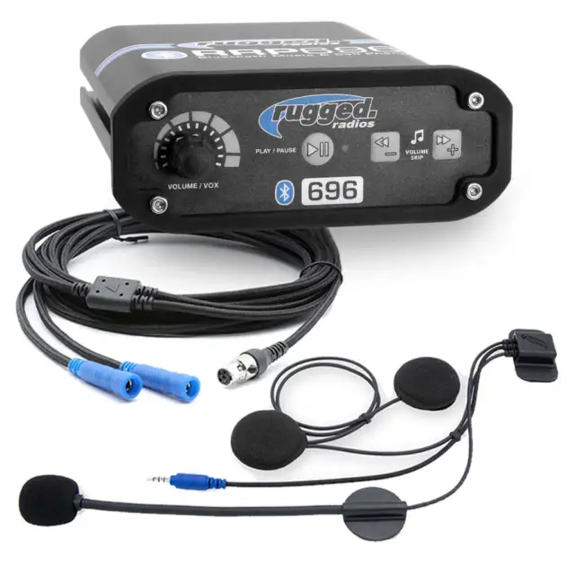 2 Person  RRP696 Gen1 Bluetooth Intercom with Super Sport Cables and Helmet Kits