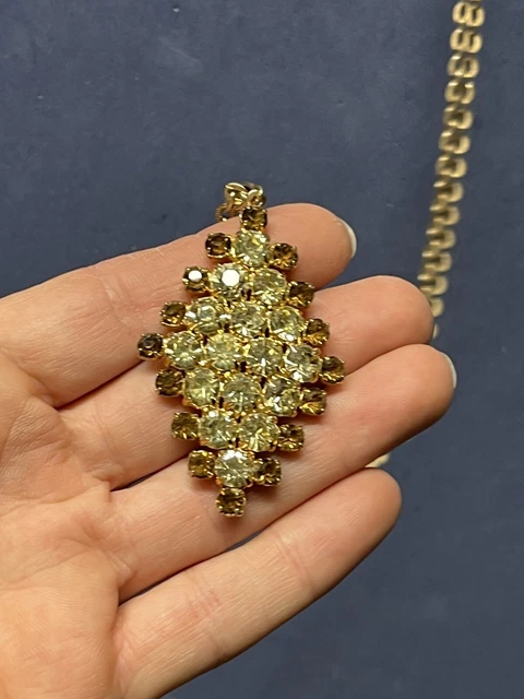 Collier Ancien En Perles De Verre à Facettes - Occasion - Bijou Vintage