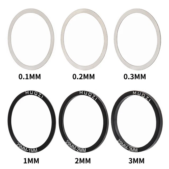 Yhenlovtt Lot De 6 Rondelles De Pédalier Vélo 24/29/30 Mm Pour BB86/91/92/BB30/PF30, En Acier Inoxydable Et Alu, 6 Pièces