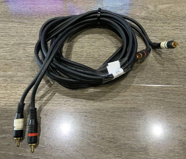 AUDIO ACOUSTIC HIGH GRADE OFC Phono 2 RCA to RCA Plug Cable U.S.A