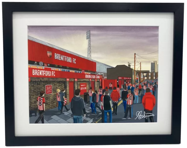 Brentford FC Griffin Park Stadium High Quality Framed Art Print Approx A4