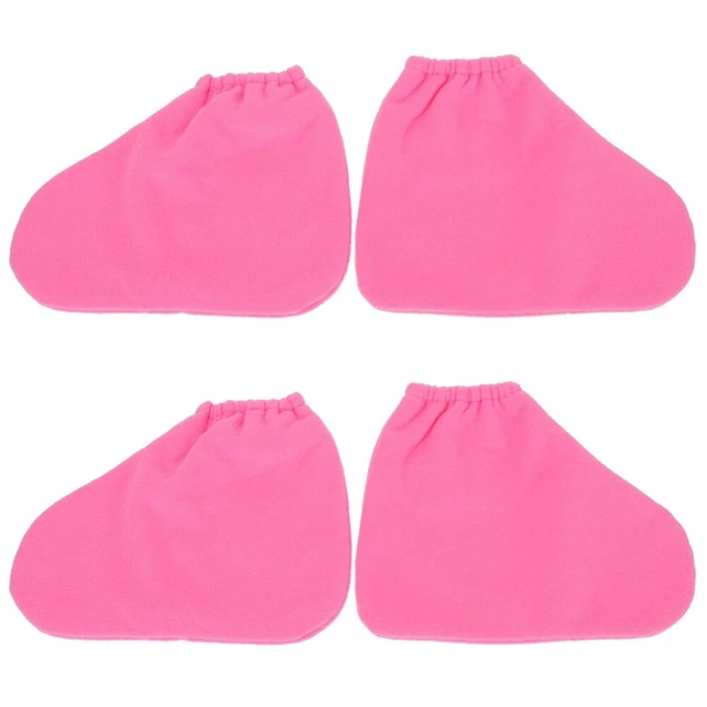 2 pares de parafina cera cubierta de parafina cera pie cubierta piel
