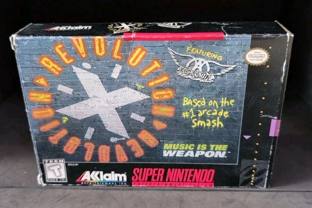 REVOLUTION X SNES Super Nintendo Video Game Cib Complete With Box