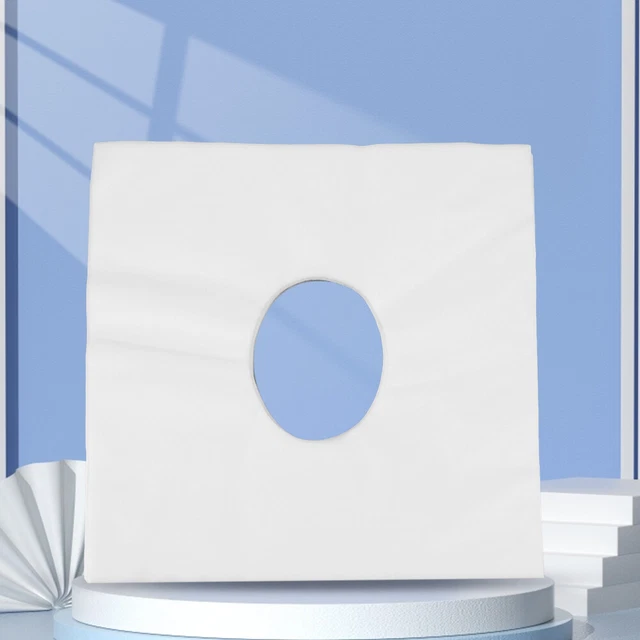 100pz Cuscinetto Viso Monouso Multicolore per Tavolini/Sedie da Massaggio (Quadrato Bianco O)