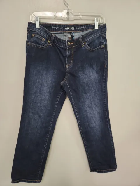 Apt 9 Jeans  Women's Modern Fit Straight Leg Jeans Size 8 Dark Wash