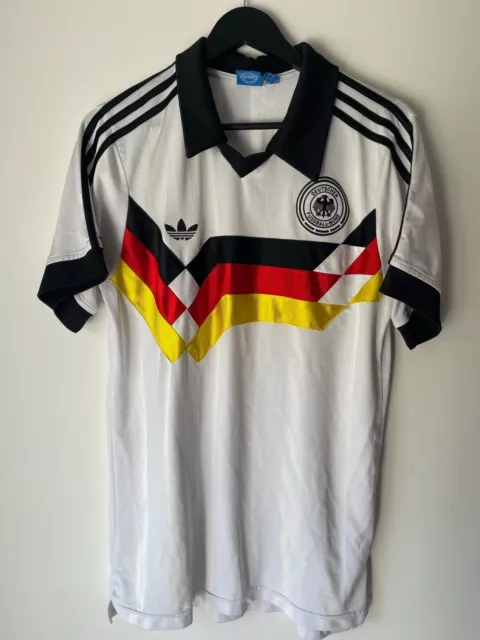 Germany Adidas Original Retro Replica 1988/90 Football Shirt Jersey Size L