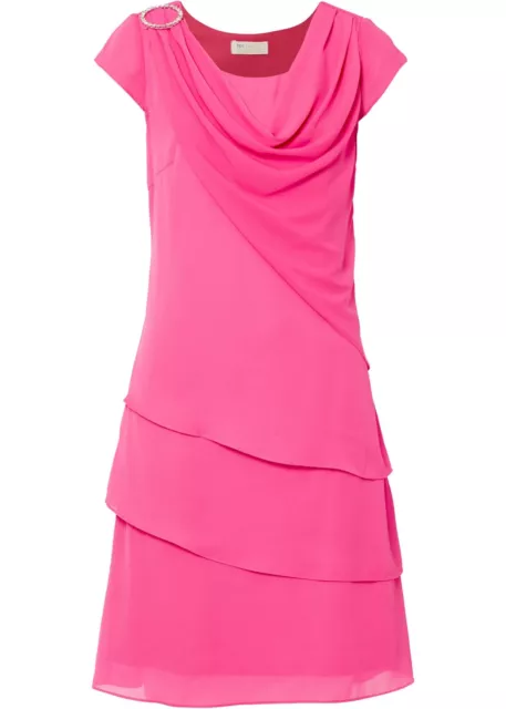 Neu Premium Chiffonkleid im Lagenlook Gr. 38 Pinklady Abend-Kleid Party-Dress