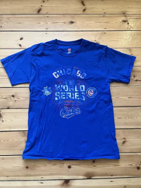 Chicago Cubs baseball World Series 2016 blue t-shirt