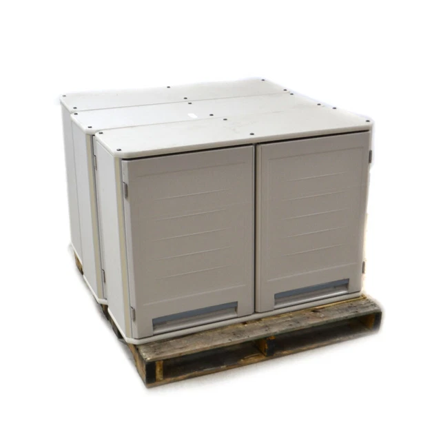 (Lot of 3) Metro Starsys Tan Polymer Overhead Medical Storage Cabinet Units (Lot of 3) Metro Starsys Tan Polymer Overhead Medical Storage Cabinet Units