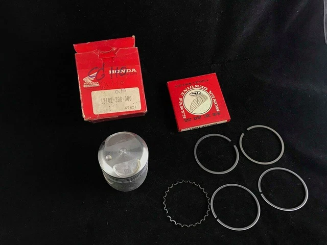 Nos Honda Cg110 Jx110 Ring (0.25) + Piston Oversize (0.25) Japon 13102-398-000