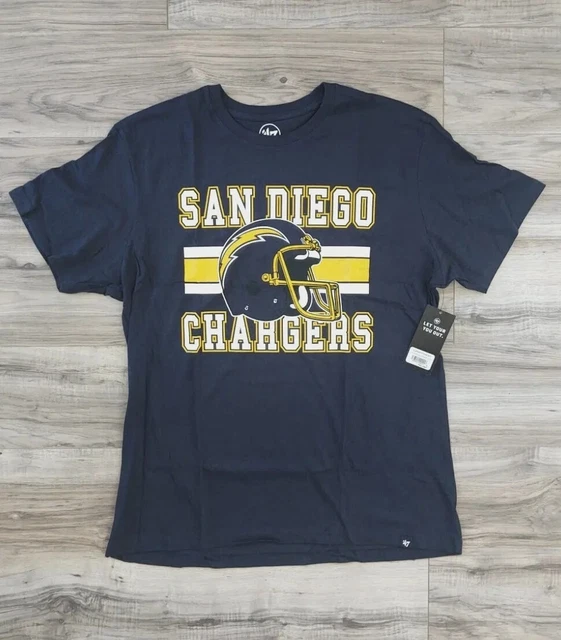 San Diego Chargers '47 Brand t-shirt blue Men's Tee new throwback short sleeve