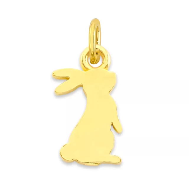 Solid Gold Rabbit Charm in 10k or 14k Tiny Rabbit Charm Collectable for Bracelet