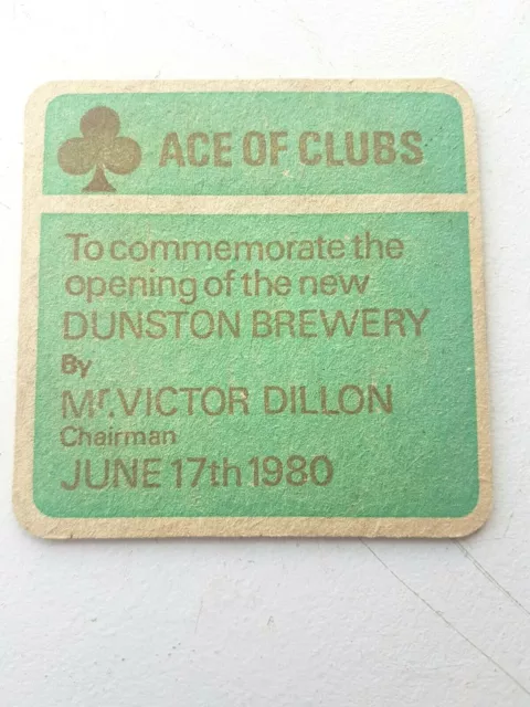 Vintage  NORTHERN CLUBS FEDERATION  DUNSTON   Cat No'318  Beer mat / Coaster